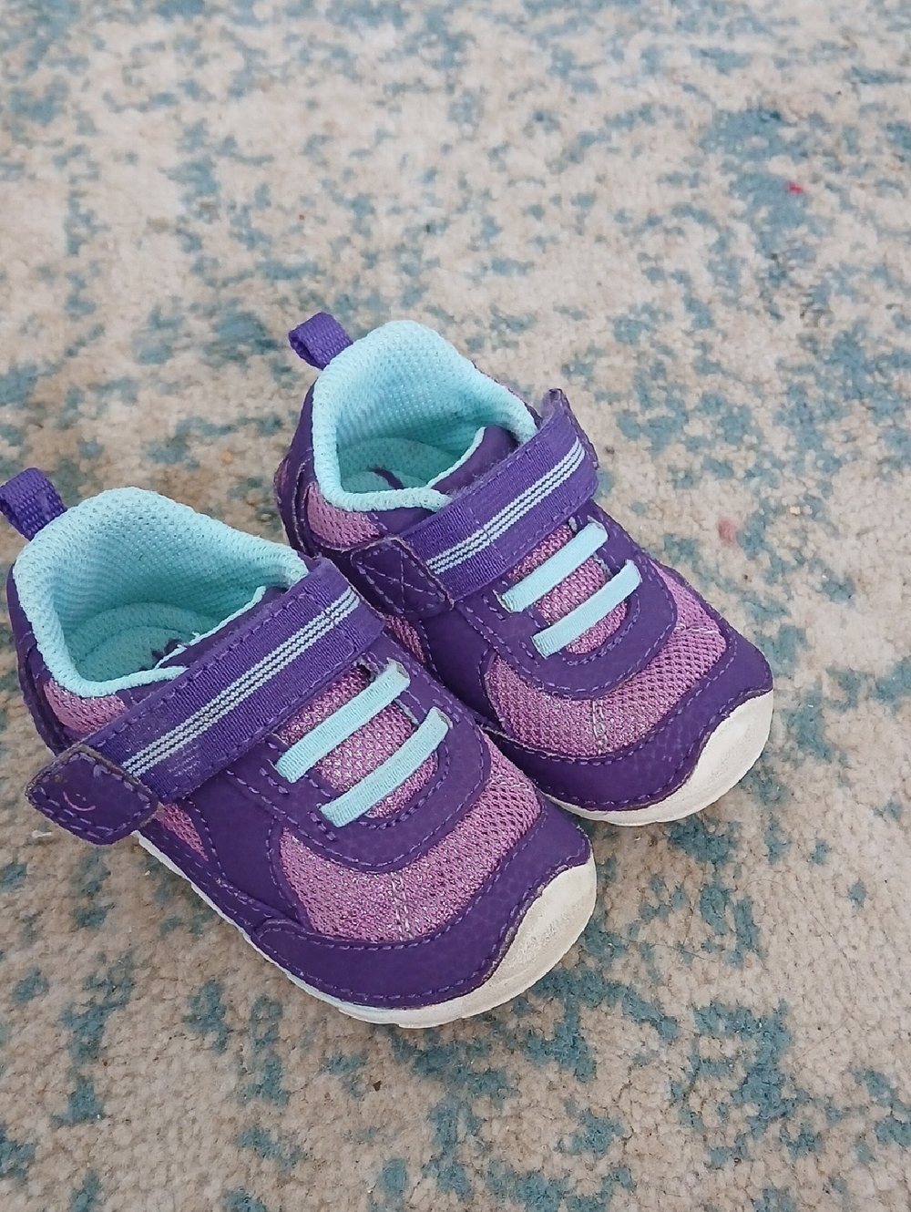 Stride Rite Kids Girl's Purple & Blue Sneakers Size 4 Toddler
